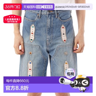 韩国直邮KAPITAL 14盎司牛仔短裤铆钉复刻版(EK1626SP INDIGO PR