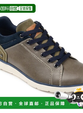 自营Territory Flint 休闲皮革运动鞋 - 灰色 美国奥莱直发男鞋