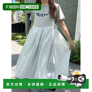 日本直邮WC 透感设计 女士宽松棉麻混纺长款 连衣裙 罩衫 1h可退