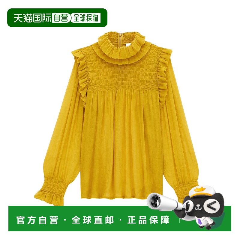 香港直邮Saint Laurent 荷叶边衬衫 816544Y3F22长袖上衣