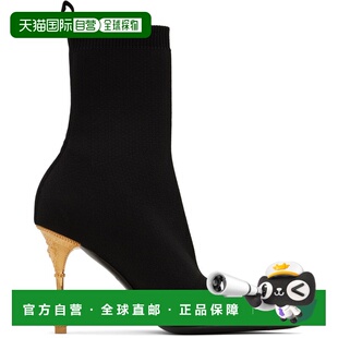 1h可退 香港直邮潮奢 Balmain 巴尔曼 女士 黑色 Moneta 踝靴 AN1