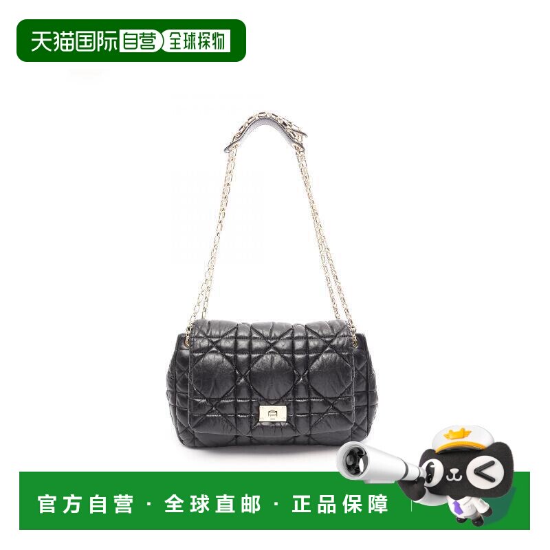 日本直邮中古二奢Dior迪奥女包A级95新牛皮单肩包黑色手提包图片