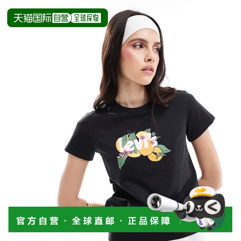 1h可退 香港直邮潮奢 Levi'S 李维斯 女士 perfect fruit 徽标T恤