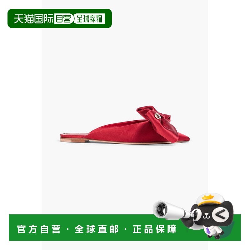 1h可退 香港直邮valentino 华伦天奴 女士 蝴蝶结绸缎尖头平底鞋,女鞋,浅口单鞋,淘宝优惠券,粉丝福利购,淘宝优惠卷