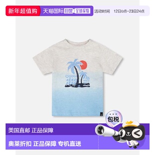 自营deux par deuxOrganic Cotton Short Sleeve T-Shirt Grey Mi