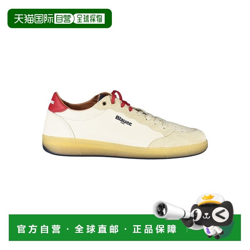 自营Blauer Leather男式运动鞋-白色 美国奥莱直发