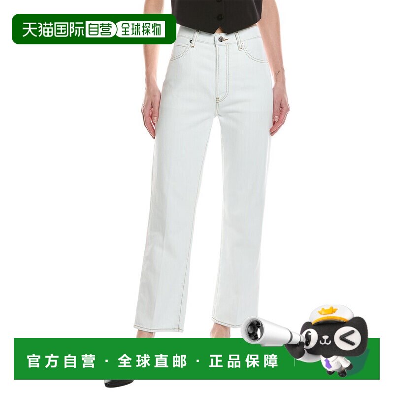 自营frame denimFRAME The Vertical Trinity Crop Jean - blue