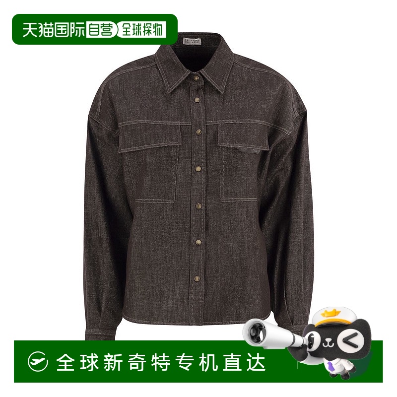1h可退香港直邮BRUNELLO CUCINELLI女士衬衫 MP148MY516C003 AW