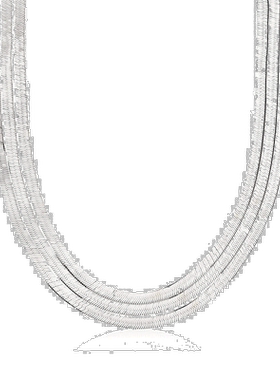 自营Ross-Simons 意大利纯银分层人字形项链 - 18 英寸 美国奥莱