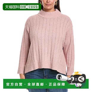 粉红色 Plus高领羊绒混纺毛衣 美国奥莱直发 FISHER 自营EILEEN
