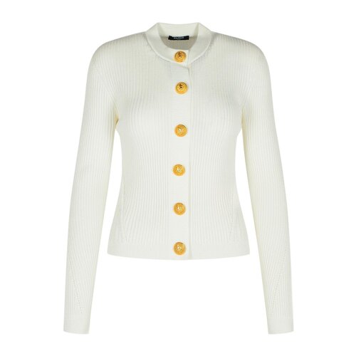 1h可退 BALMAIN 女士针织衫 FF0KL191KJ150FA AW2025 白色
