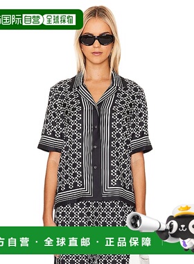 1h可退 香港直邮Simkhai 女士 Koda 系扣衬衫 2252152SW black黑