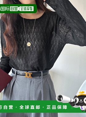 1h可退 日本直邮classicalelf 女装 适度透视蕾丝长袖上衣 ce1010