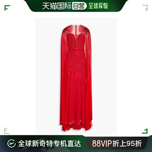 Zuhair Murad 女士 RDPF19001D 香港直邮潮奢 披肩式 精饰薄纱礼服