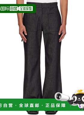 1h可退 香港直邮Courreges 男士 黑色 2-Pocket 牛仔裤 325DPA414