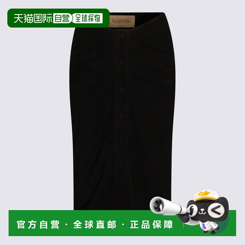 香港直邮VALENTINO 女士半身裙 8B0NI08AA6Q0NO SS2026 黑色长裙