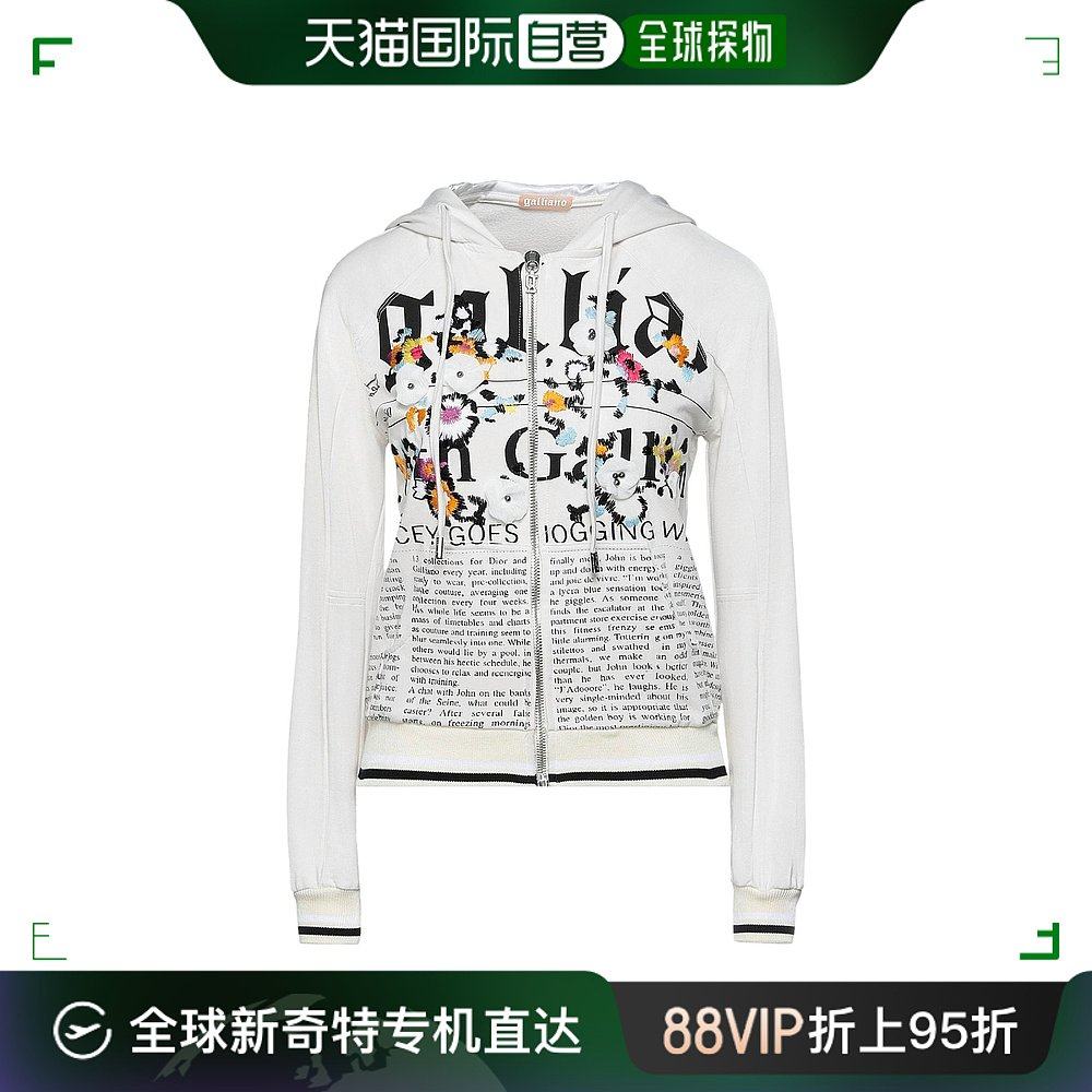 香港直邮潮奢 john galliano 约翰 加利亚诺 女士连帽运动衫