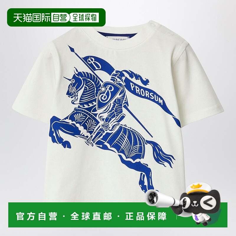 1h可退 香港直邮潮奢 Burberry 巴宝莉 女童 EKD 白色棉质T恤童装