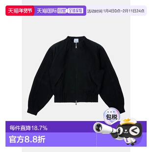 Black Zip-Fastening Bomber Jacket夹克
