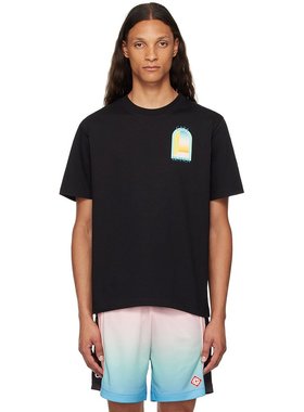 潮奢 Casablanca 男士 黑色 L'Arc Coloré T 恤 MPF24JTS00110EX