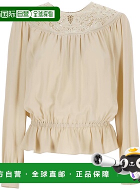 香港直邮CELINE 女士衬衫 2B930008D01VA AW2024 花色长袖泡泡袖