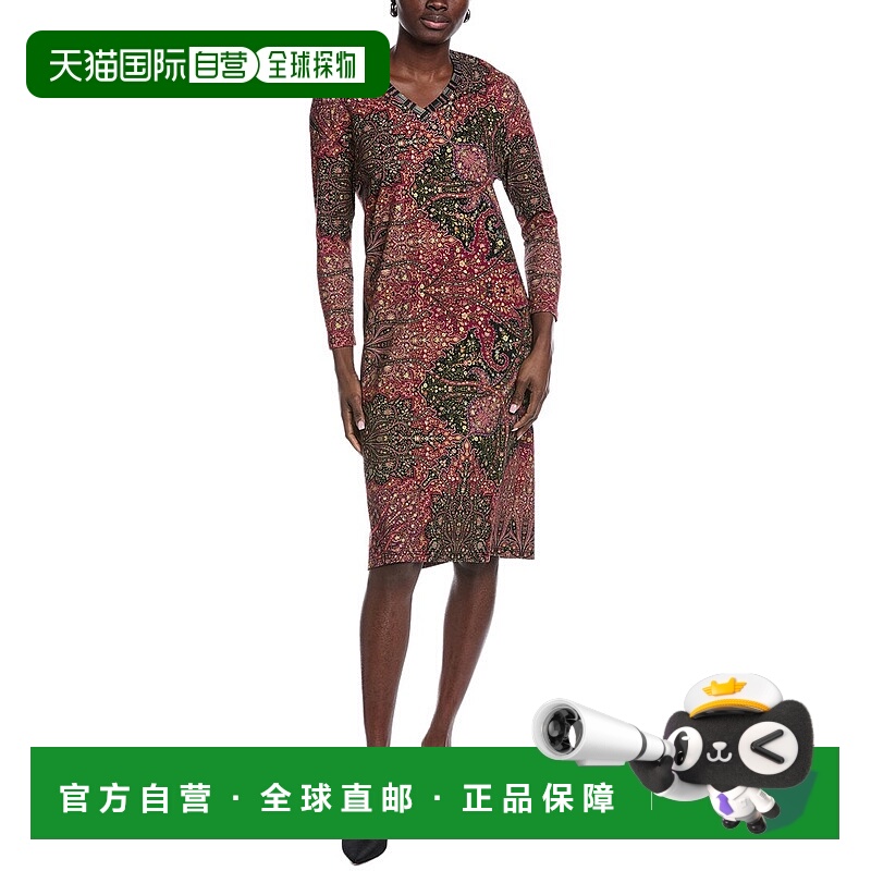 自营Etro Wool-Blend Shift Dress - red 美国奥莱直发