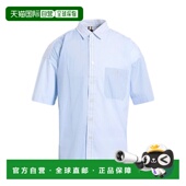 香港直邮潮奢 条纹衬衫 BOSS 1h可退 波士 男士 blue蓝色 舒适时