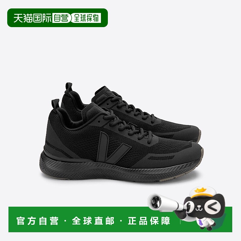 自营欧洲直邮VEJA Impala系列黑色/卡其色再生聚酯纤维V标识训练