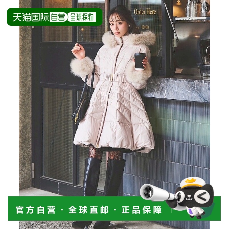 1h可退 日本直邮Swingle 女装 短款连帽羽绒外套 可拆卸毛领 3WAY