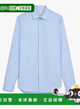 香港直邮Berluti 伯尔鲁帝 男士 BERLUTI 蓝色衬衫 R29HTL85002
