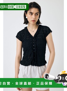 日本直邮MOUSSY RUFFLE LACE无袖上衣 [MO1164EW036696]女装