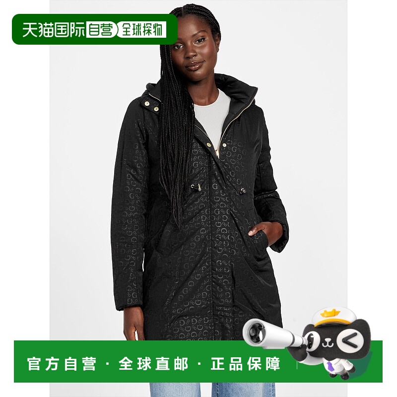 自营 guess弗吉尼亚双面衬垫夹克-黑色 美国奥莱直发外套
