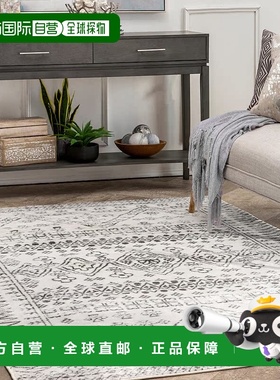 自营 nuLOOM Transitional 摩洛哥弗朗西斯小地毯 - 浅灰色 美国