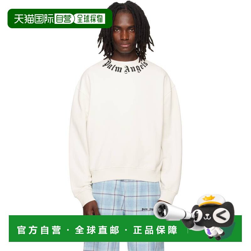 1h可退 香港直邮Palm Angels 棕榈天使 男士 灰白色 Neck Logo 套