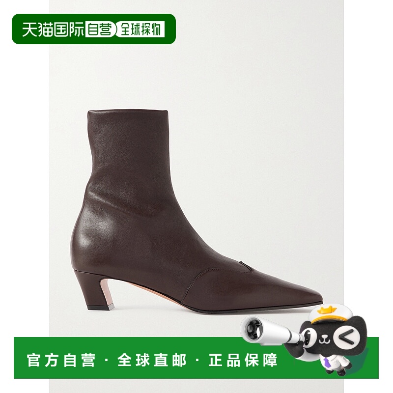 香港直邮潮奢 KHAITE 女士 方头短筒靴 F1068836 brown棕色 舒适