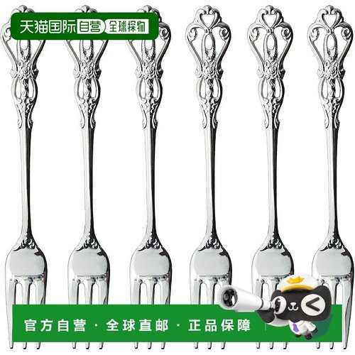 【日本直邮】Nagao Lasserre Hime 叉子 13.2cm镀银 6 件套日本制