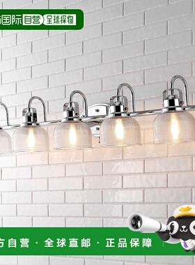 自营 jonathan yVirginia 42.75 英寸 5 灯金属/玻璃 LED 梳妆台