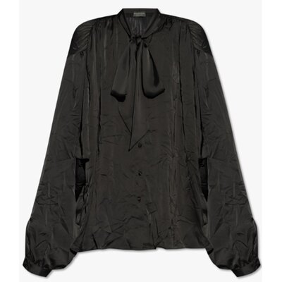 BALENCIAGA 女士衬衫 814139TKN011000 SS2025 黑色