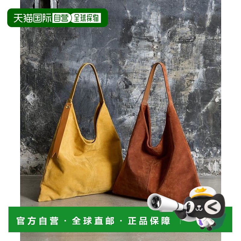 1h可退 日本直邮官方授权 russet 真皮绒面单肩包牛仔