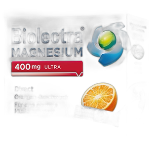 欧洲直邮德国Biolectra氧化镁高剂量400mg补镁口溶粉20包无糖橘子