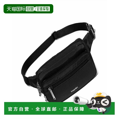 自营baggallini Securtex Anti-Theft Belt Bag Sling - black 美
