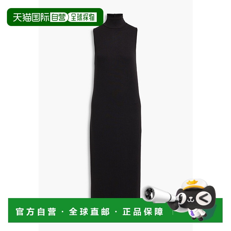 1h可退 香港直邮VINCE 女士 针织中长连衣裙 V077284634 black黑