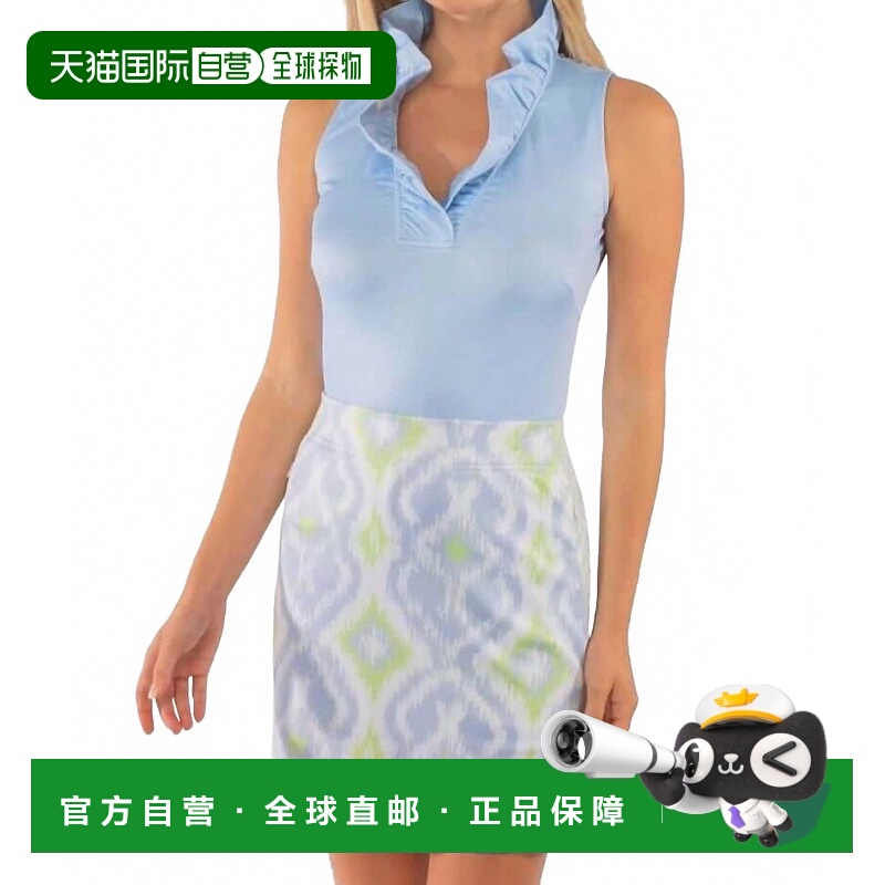 自营gretchen scottJersey Sleeveless Ruffneck Top - Solid In