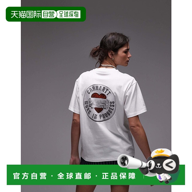 香港直邮CARHARTT WIP 女士 badge 印花T恤(白色)