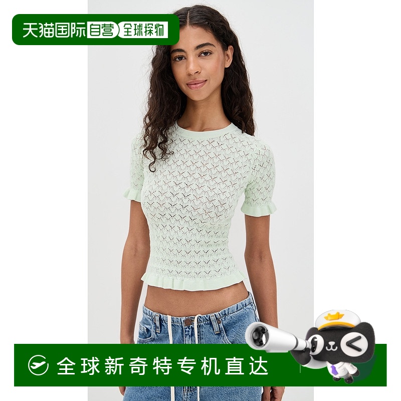 1h可退 香港直邮潮奢 SEA 海洋 女士 Rue Gauge 精美针织短袖毛衣