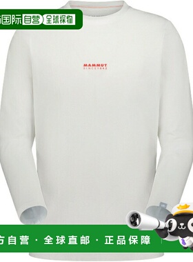 日本直邮MAMMUT QD 标志印花长袖T恤 AF 男士户外长袖T恤 1016010