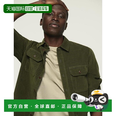自营lucky brandLucky品牌男士格子灯芯绒长袖工装-中号 美国奥