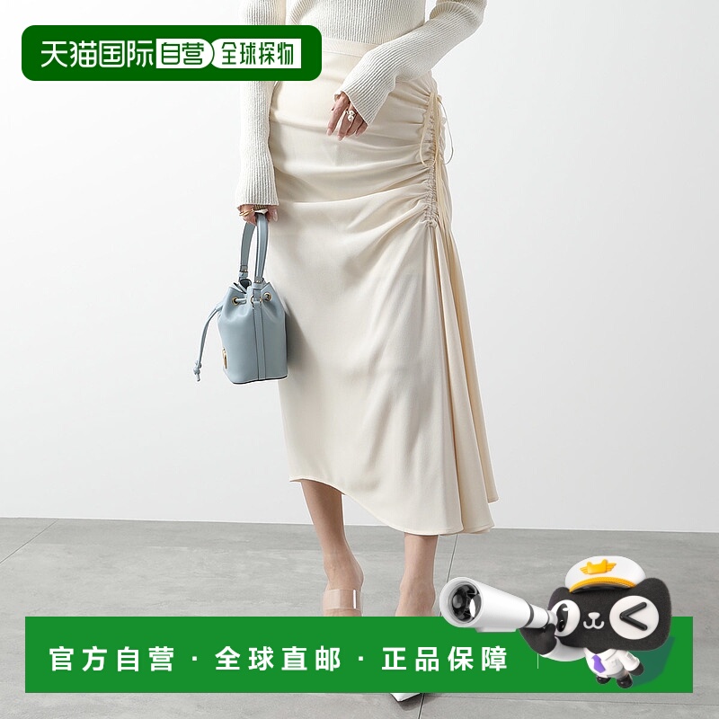 日本直邮N°21 女士喇叭 褶皱 丝带 长款 半身裙 C051 5080