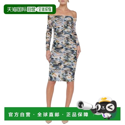 自营 L'AGENCE Morgana褶边露肩连衣裙-多色 美国奥莱直发包臀裙