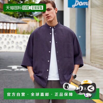 1h可退 日本直邮SLICK 男士点缀网格透气短袖衬衫 5220112